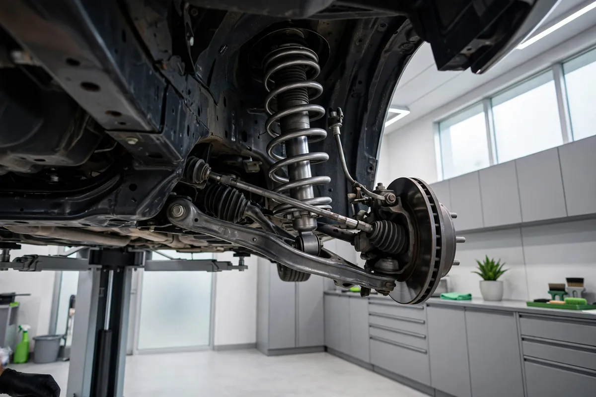 Suspension seen from below