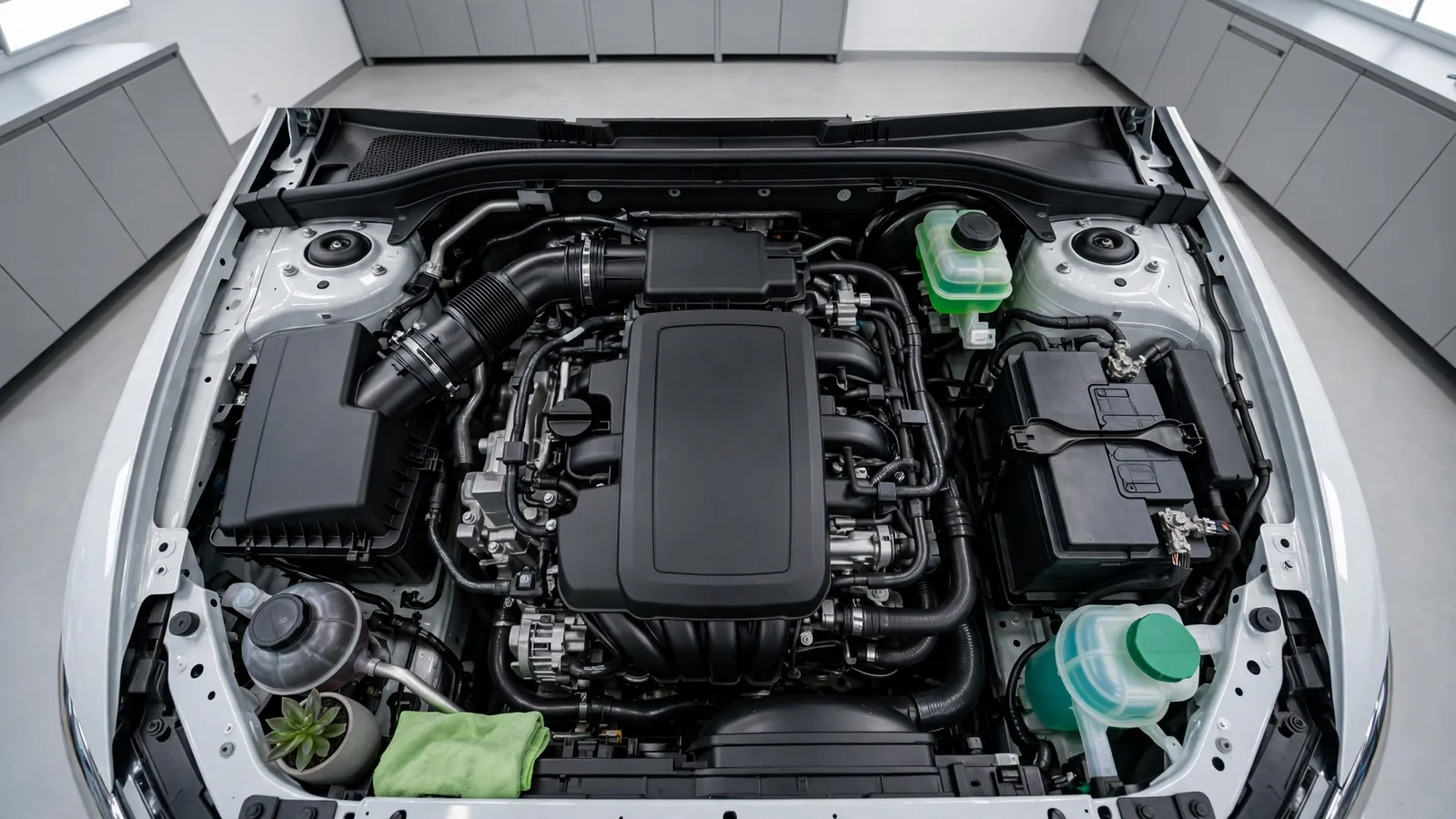 A clean engine bay